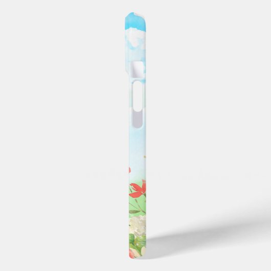 Black Cat Spring Fever:  Kitty and Flowers Case-Mate iPhoneケース (裏面 / 左)