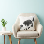 Black Cat Stride in Fall Light クッション (椅子)