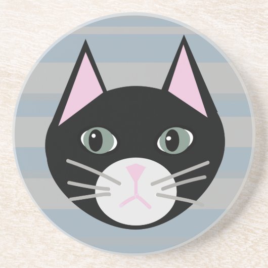 Black Cat, Stripes コースター (正面)