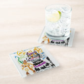 Black Cat style autumn  ガラスコースター (アングル)