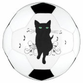 Black Cat Surrounded by Whispering Notes of Music サッカーボール (正面)