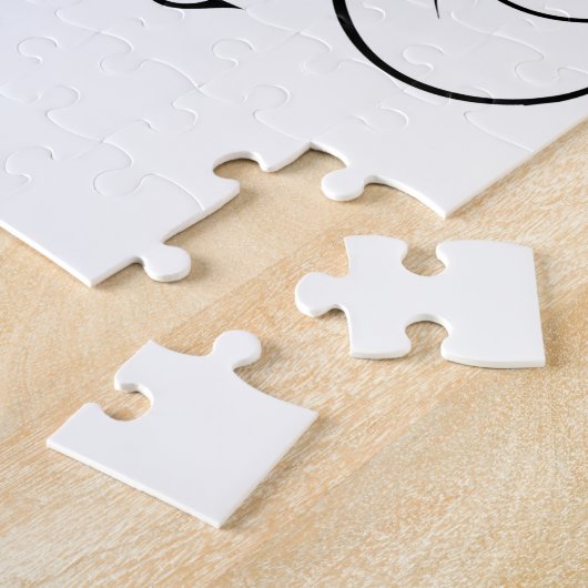 Black Cat Surrounded by Whispering Notes of Music ジグソーパズル (側面)