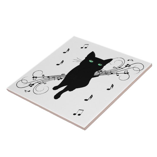 Black Cat Surrounded by Whispering Notes of Music タイル (側面)