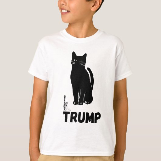 Black Cat t shirt trump Tシャツ (正面)