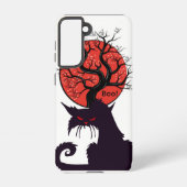 Black Cat Tree Samsung Galaxy Case – White Galaxyケース (裏面)