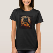 Black Cat Truck Driver Mac And Cheese Tシャツ (正面)