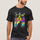 Black Cat Ufo Kitten Tシャツ (正面)