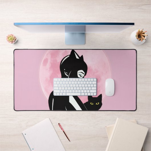 Black Cat Vibes Mouse Pad デスクマット (オフィス1)