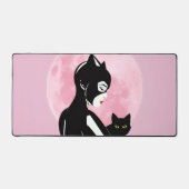 Black Cat Vibes Mouse Pad デスクマット (正面)