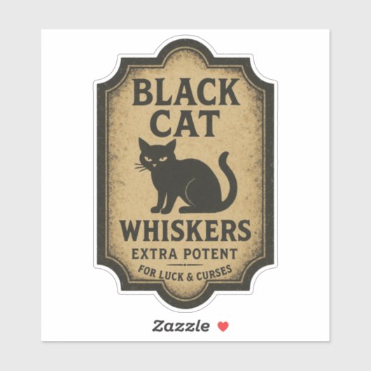 Black Cat Whiskers - Halloween Apothecary Label シール (シート)