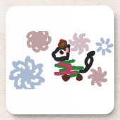 Black cat winter  コースター (正面)