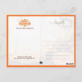 Black Cat with Pumpkin Bucket by the Castle ポストカード (裏面)