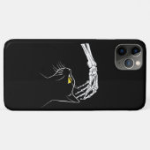 Black Cat With Skeleton Hand Halloween Spooky Case-Mate iPhoneケース (裏面(横))