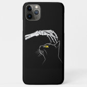 Black Cat With Skeleton Hand Halloween Spooky Case-Mate iPhoneケース (裏面)