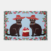 Black Cat X-mas ドアマット (正面)