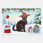 Black Cat X-mas ラッピングペーパーシート (正面2)