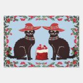 Black Cat X-mas ラッピングペーパーシート (正面)