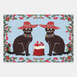 Black Cat X-mas ラッピングペーパーシート