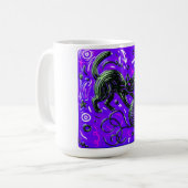 Black Cat Yarn Ball Mug コーヒーマグカップ (正面左)