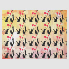 Black Cats And Balloons 薄葉紙