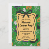 Black Cats and Ghosts Halloween Costume Party 招待状 (正面)