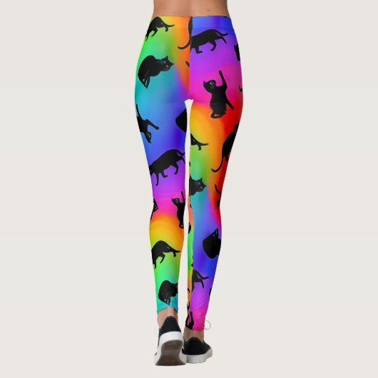 Black Cats and Rainbows Leggings レギンス (裏面)