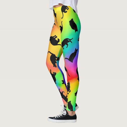 Black Cats and Rainbows Leggings レギンス (左)