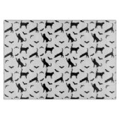 Black Cats Hunting Bats Simple Halloween Pattern カッティングボード (正面)