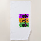 Black Cats In Witch Hats Essential T-Shirt ビーチタオル (正面)