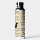 Black Cats on Sheet ウォーターボトル (右面)