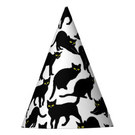Black Cats on White パーティーハット