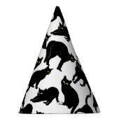 Black Cats on White パーティーハット (右)