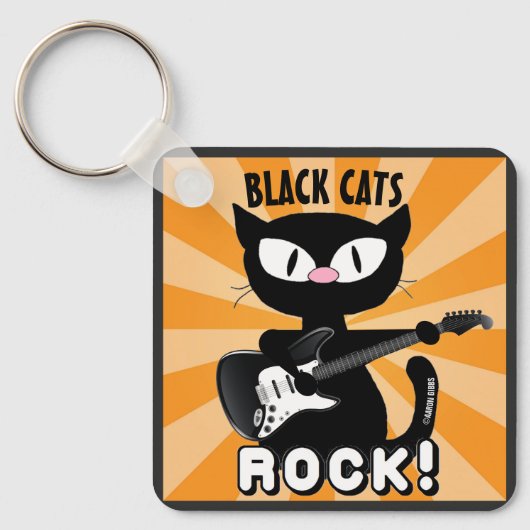 BLACK CATS ROCK! オーダーメイドキーチェーン キーホルダー (正面)