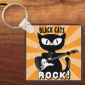 BLACK CATS ROCK! オーダーメイドキーチェーン キーホルダー (正面)