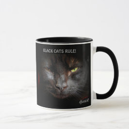Black Cats rule Catミーム マグカップ