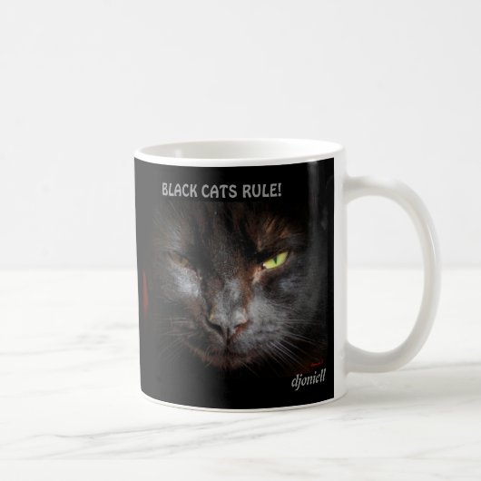 Black Cats rule Catミーム マグカップ (右)
