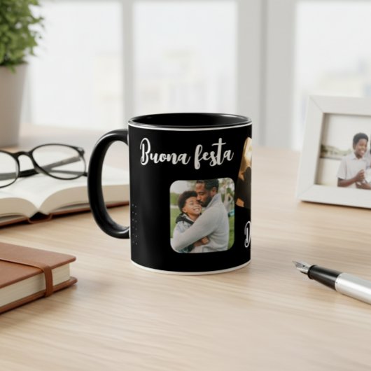 Black Ceramic Personalized Mug for Dad - Elegant  マグカップ