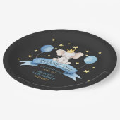 black chalk baby elephant BALLOON ペーパープレート (アングル)