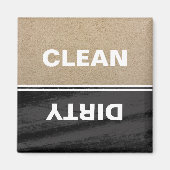 Black Chalkboard Modern Dishwasher Magnet マグネット (正面)