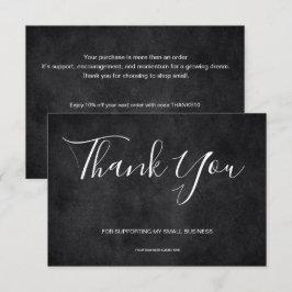 Black Chalkboard Thank You Card Discount サンキューカード
