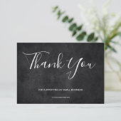 Black Chalkboard Thank You Card Discount サンキューカード (スタンド正面)