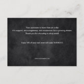 Black Chalkboard Thank You Card Discount サンキューカード (裏面)
