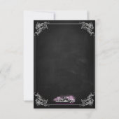 Black chalkboard wedding invitation 招待状 (裏面)