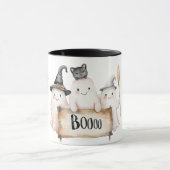 Black Charming Halloween Party Witch Pumpkins  マグカップ (中央)