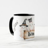 Black Charming Halloween Party Witch Pumpkins  マグカップ (正面左)