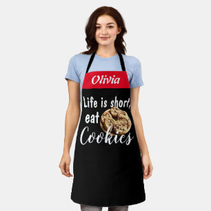 Black Chef Life is 食べ Short Cookie パーソナライズされた エプロン