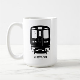 Black Chicago "L"プロフィール コーヒーマグカップ