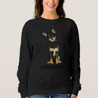 Black Chihuahua Crazy Dog スウェットシャツ