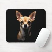 Black Chihuahua Dog Chihuahua Face マウスパッド (マウス)