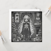 Black Christmas (navideña gris). カード (正面/裏面インサイチュ)